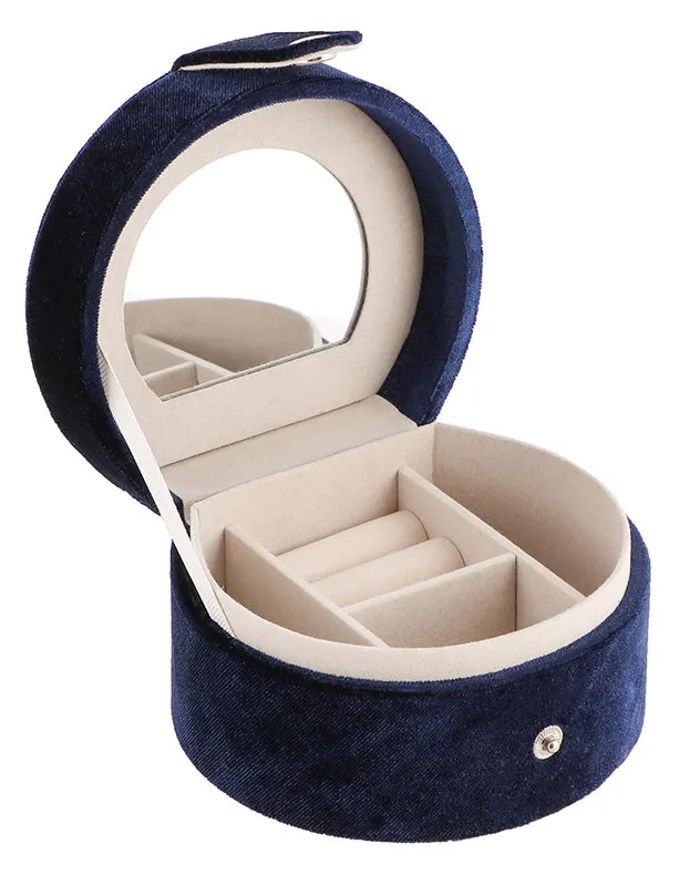 Bridesmaid Maid of Honour Gift Sapphire Blue Velvet Jewellery Box