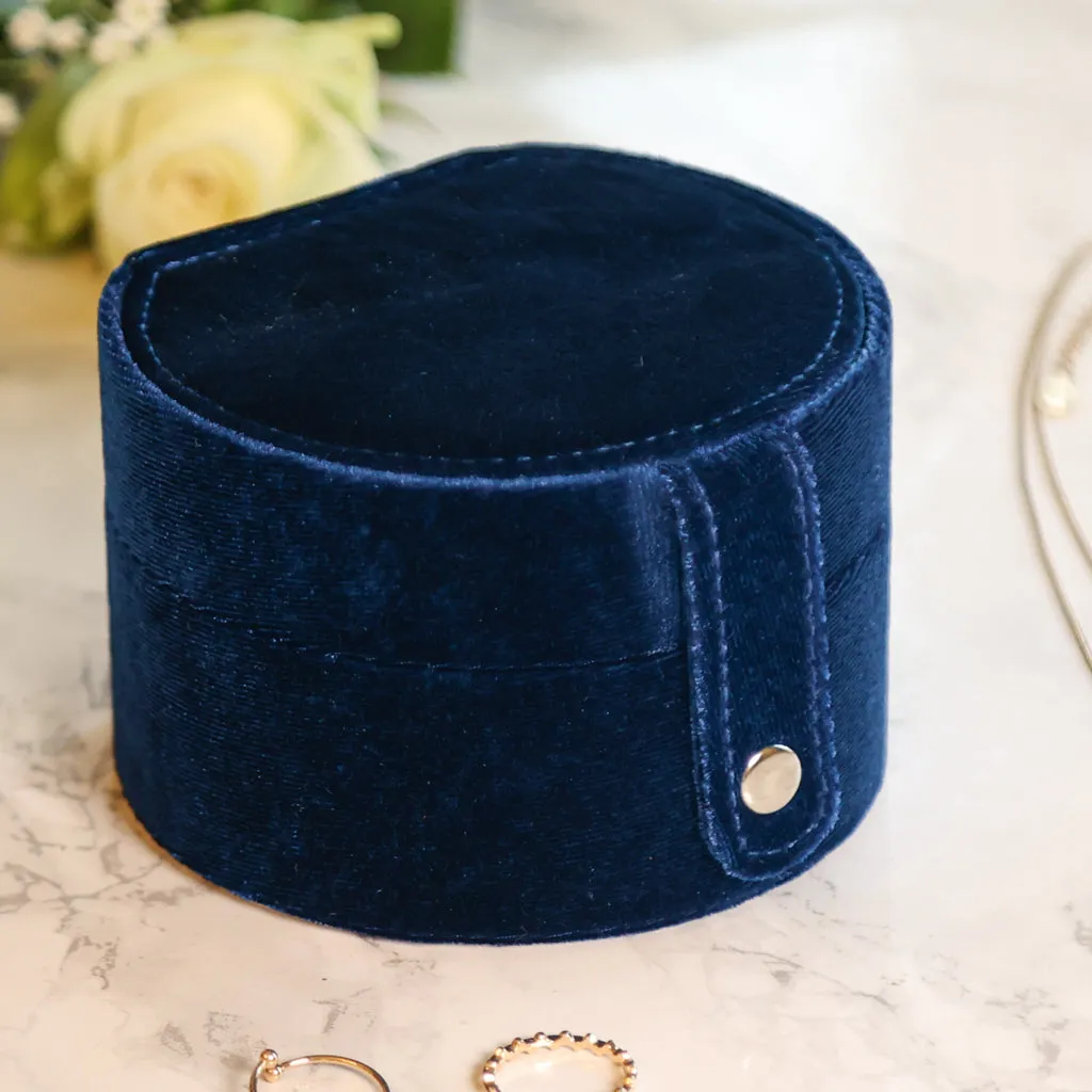 Bridesmaid Maid of Honour Gift Sapphire Blue Velvet Jewellery Box