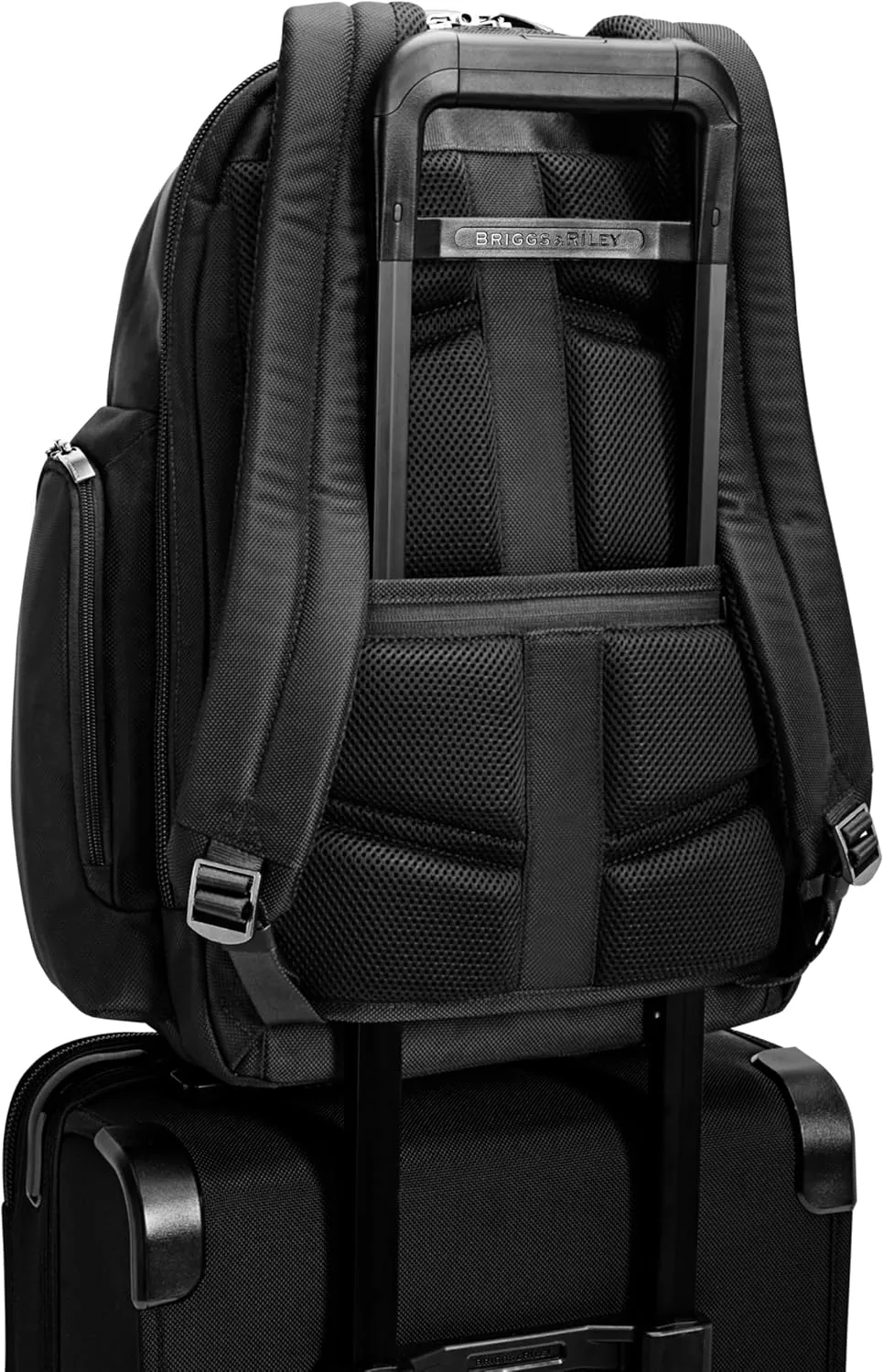 Briggs & Riley Large Cargo Backpack for Women & Men - Daypack for Work, Personal Item Travel Bag, Spacious & Durable, Padded Straps, Fits up to 17" Laptop - @work Collection, Black