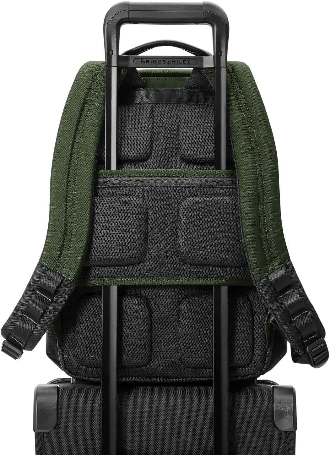 Briggs & Riley Medium Widemouth Backpack - Carry On Travel Backpack for Women & Men, Personal Item Bag, Self-Repairing Zippers, Padded Straps, Fits up to 15.6" Laptop - HTA Collection, Forest