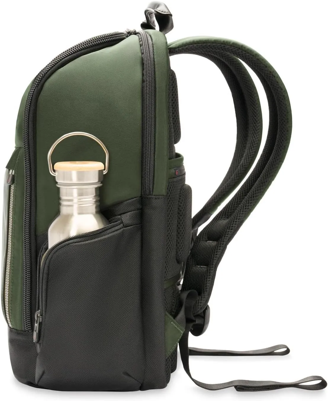 Briggs & Riley Medium Widemouth Backpack - Carry On Travel Backpack for Women & Men, Personal Item Bag, Self-Repairing Zippers, Padded Straps, Fits up to 15.6" Laptop - HTA Collection, Forest