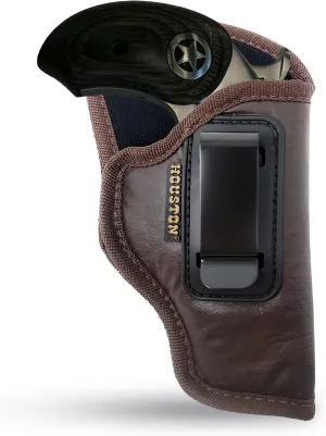 Brown Inside Waistband Gun Holster for Men/Women for Ranger II .45lc / .410 4.25" Barrel (Right). Eco Leather Concealed Handgun Holster 9mm. Pistol Holsters by Houston