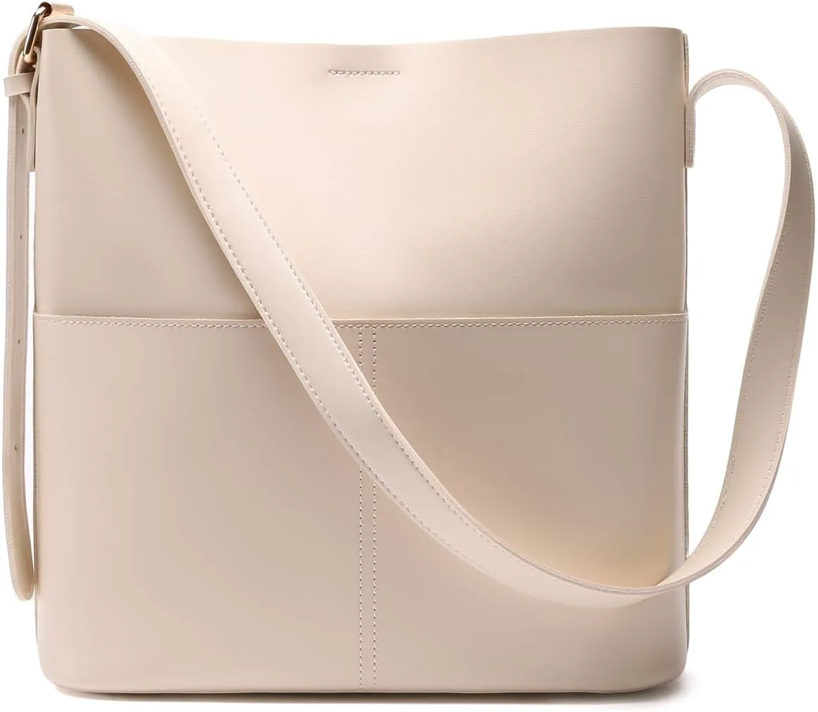 Bucket Hobo Bags for Women, Vegan Leather Crossbody Shoulder Purse and Large Handbags