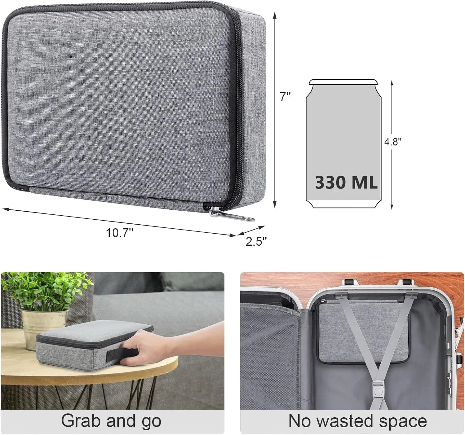 Bukere Travel Sunglasses Organizer Case, Adjustable Slot For Multiple Pairs, Portable Eyeglasses Storage Box for Men Women