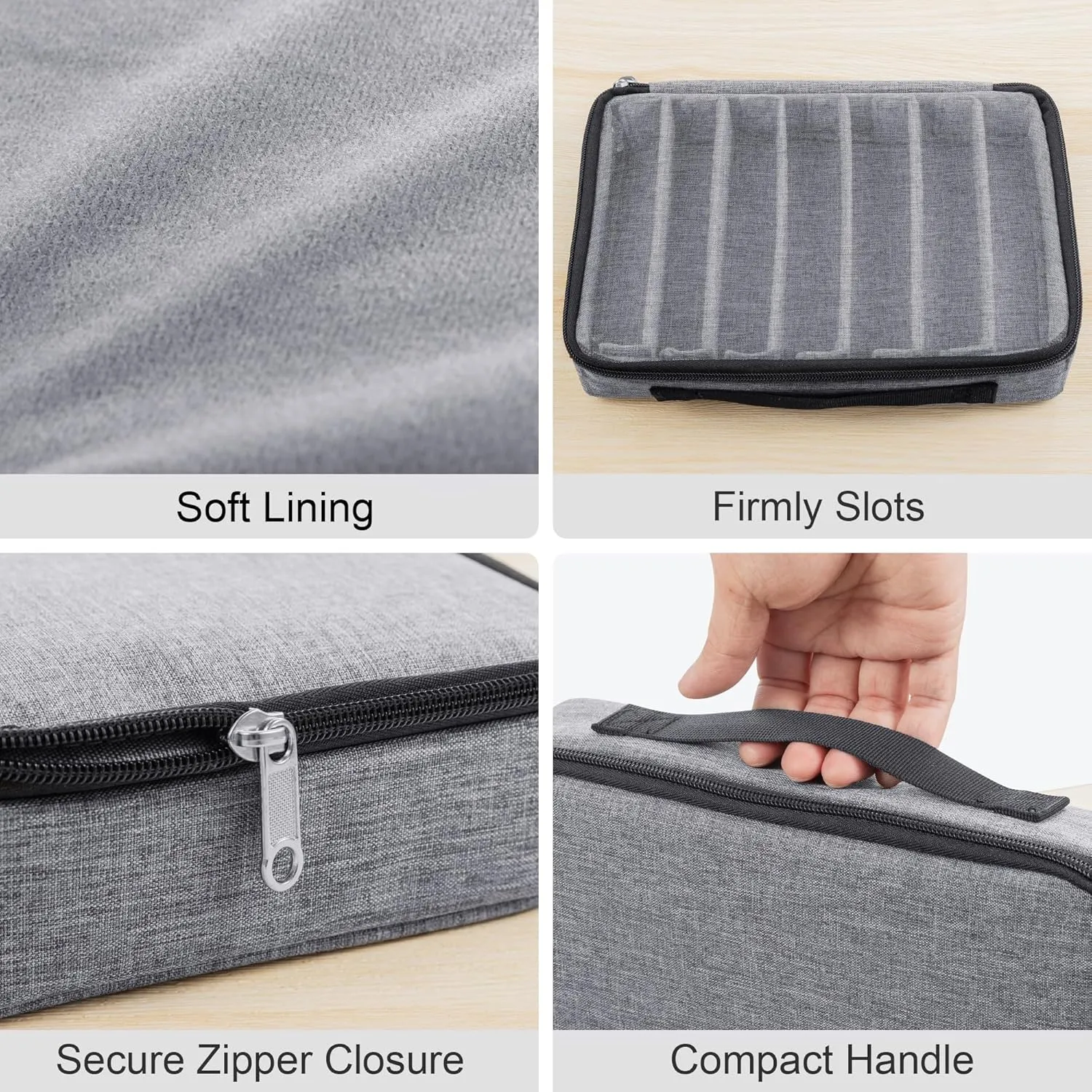 Bukere Travel Sunglasses Organizer Case, Adjustable Slot For Multiple Pairs, Portable Eyeglasses Storage Box for Men Women