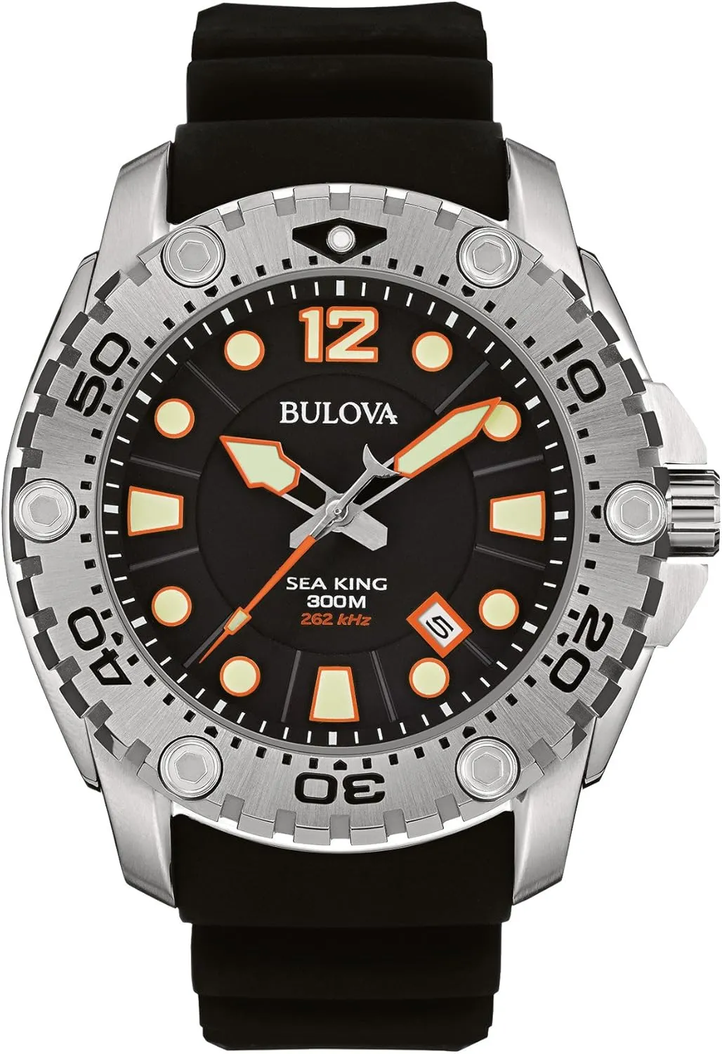 Bulova Men's 96B228 Sea King Analog Display Japanese Quartz Black Watch
