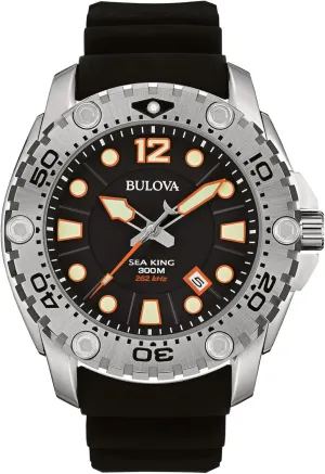 Bulova Men's 96B228 Sea King Analog Display Japanese Quartz Black Watch