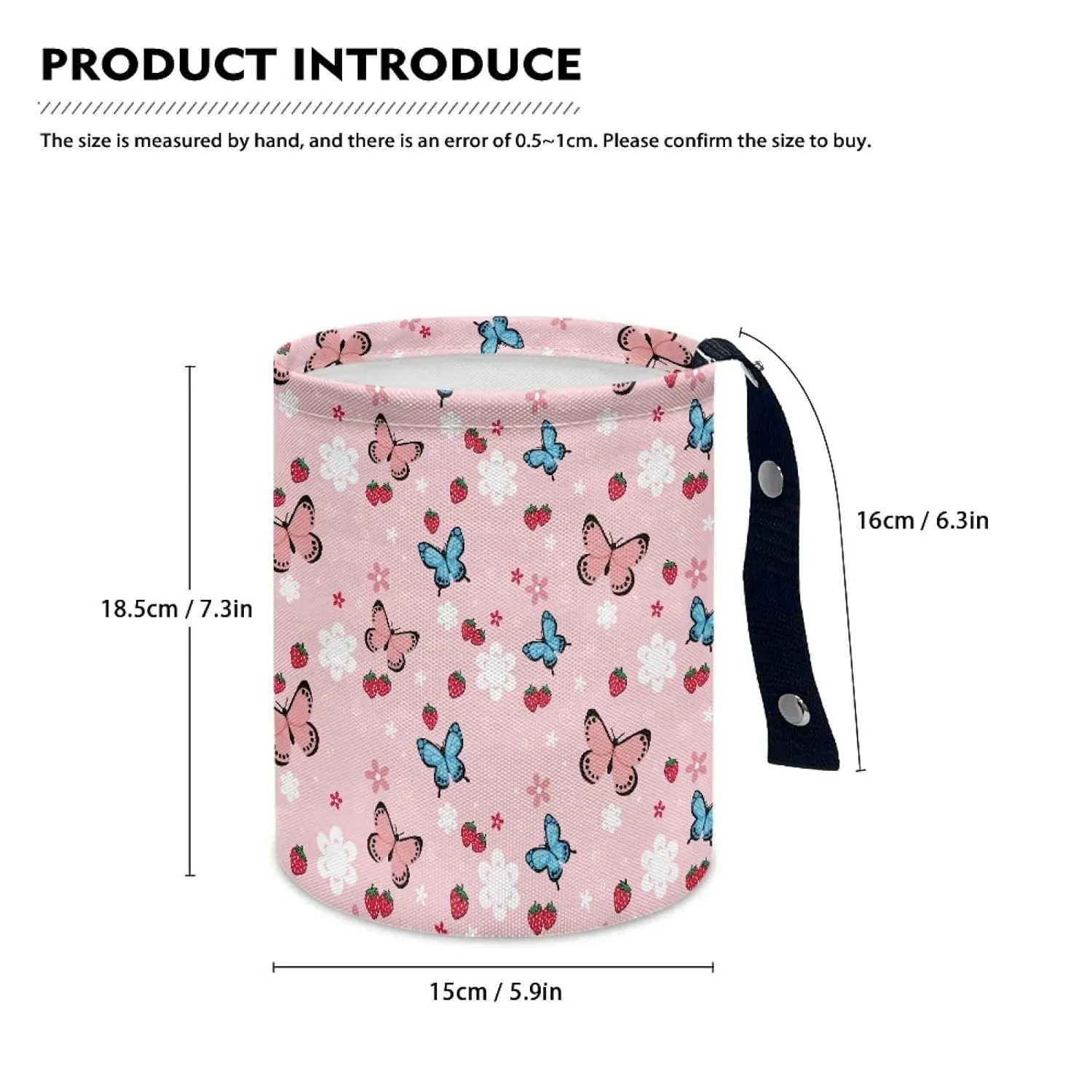 Butterfly Daisy Car Trash Storage Box Multifunctional Garbage Bags for Car, Office, Home, Travel Camping Accessories, Easy to Clean