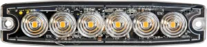 Buyers Products 8892200 5" Amber LED Strobe Light, 6 LEDs, 23 Flash Patterns, Aluminum Housing, Warning Lights For Utility Vehicles