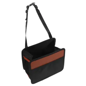 Cabilock Car Storage Box Garbage Can Portable Automobile Trash Can Garden Compost Bin Outdoor Bucket Gear Trash Bin Car Trash Can Outdoor with Lid Garden Bin Truck Trash Can Leather Black