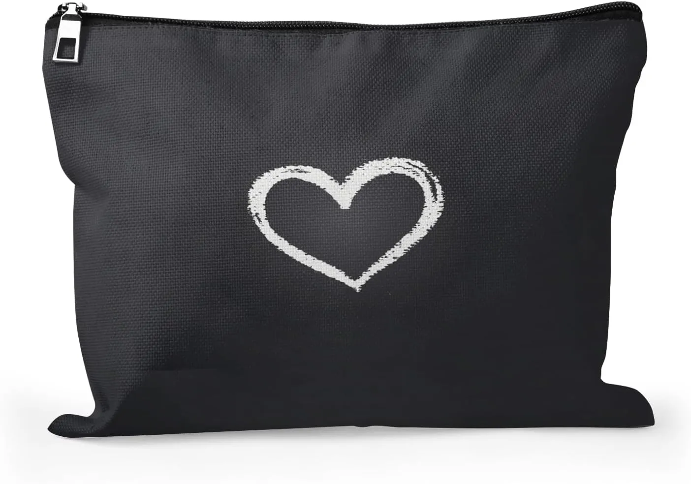 Cafl Chalk Heart Makeup Bag Travel Large Heart Cosmetic Bag Organizer toiletry Essentials Jewelry Skincare Zipper Bag For Women -10×8 inch