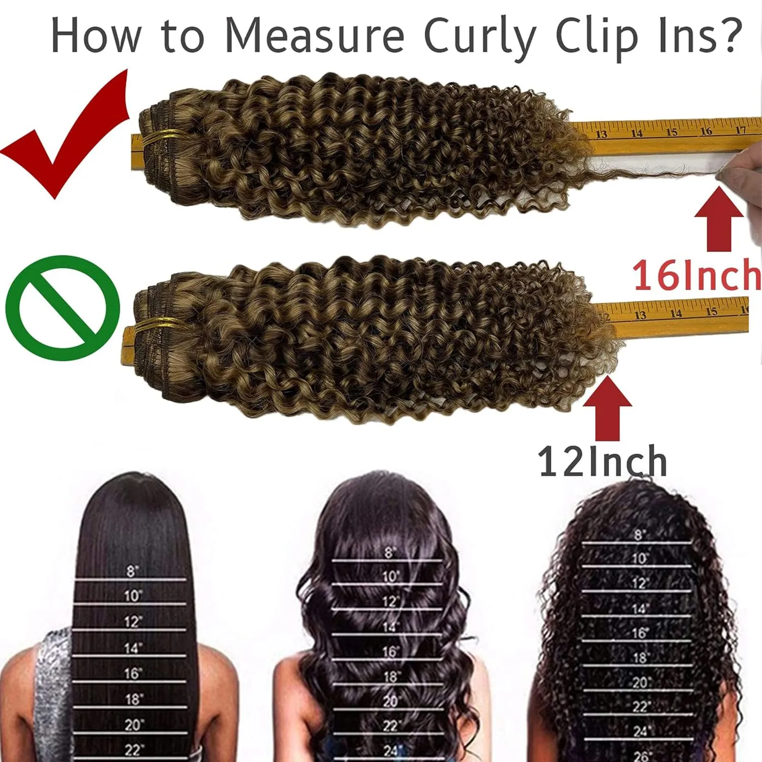Caliee 18Inch Human Hair Jerry Curly Clip in Hair Extensions Highlight Piano Dark Brown Mixed with Strawberry Blonde for Women 3B 3C Curly Clip ins Real Remy Human Hair Extensions #P4/27 120G 7Pcs