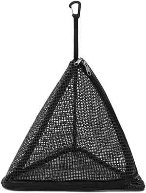 Camping Dry Net, Durable Triangle Hanging Bag with Hook, Camping Organizer Mesh Hanging Basket Net, Foldable Kitchen Basket for Outdoor Picnic Tableware Dishes Food Vegetables Fruit Clothing medium