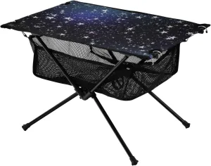 Camping Table Folding Camp Table Camping Tables with Carry Mesh Bag Portable Outdoor Table for Travel Picnic Beach Party BBQ 23.6x15.7inches Black Starry Sky