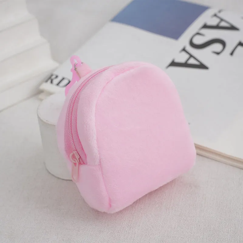 Candy Color Plush Solid Simple Cute Bags