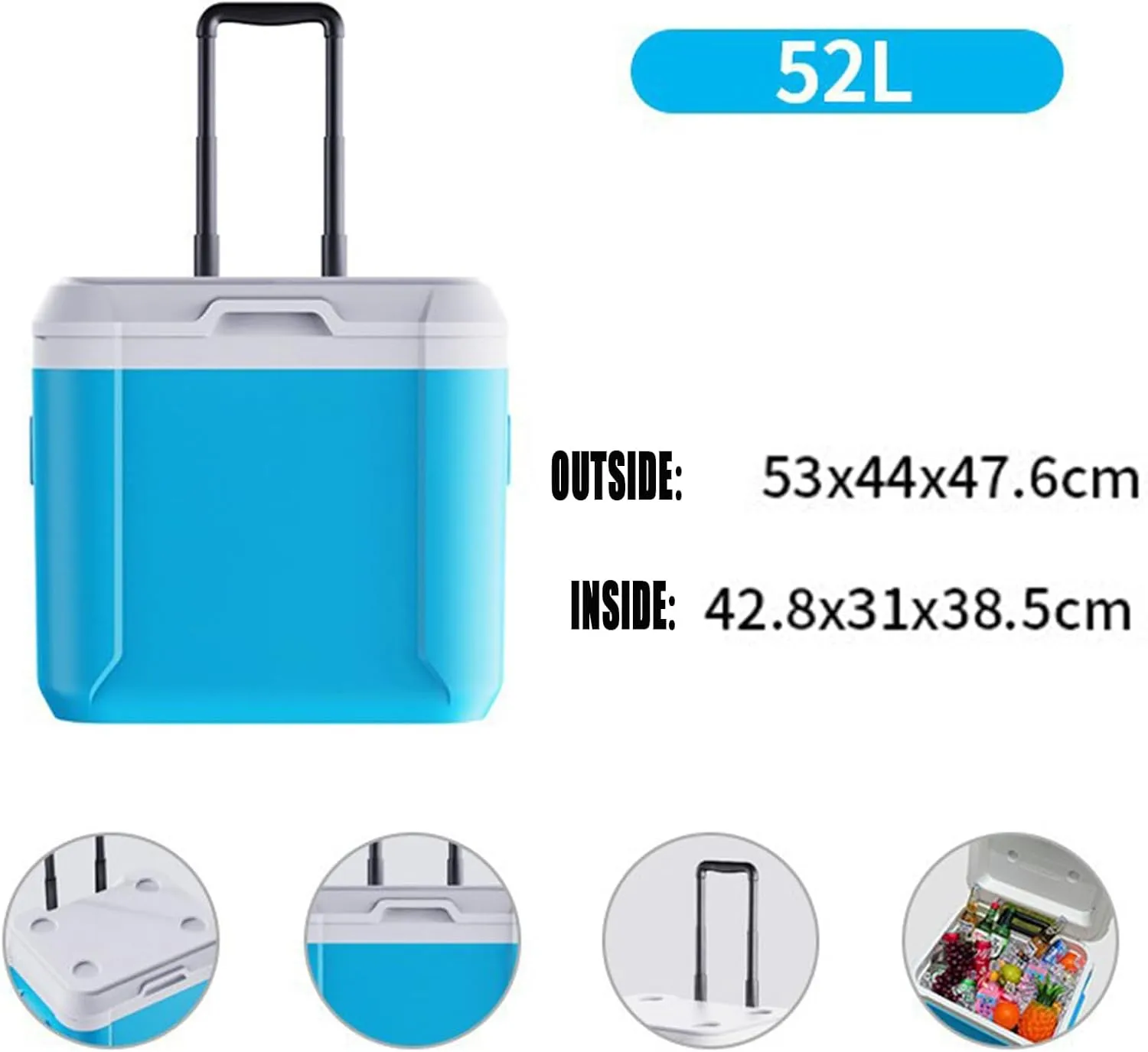 Car Camping Coolers for Nissan NV200/NV300/NV400/Townstar/X-Trail/200SX/Interstar, Leak Proof Cooler, Portable Lightweight Ice Chest Box, Compartments Waterproof Insulated Bag
