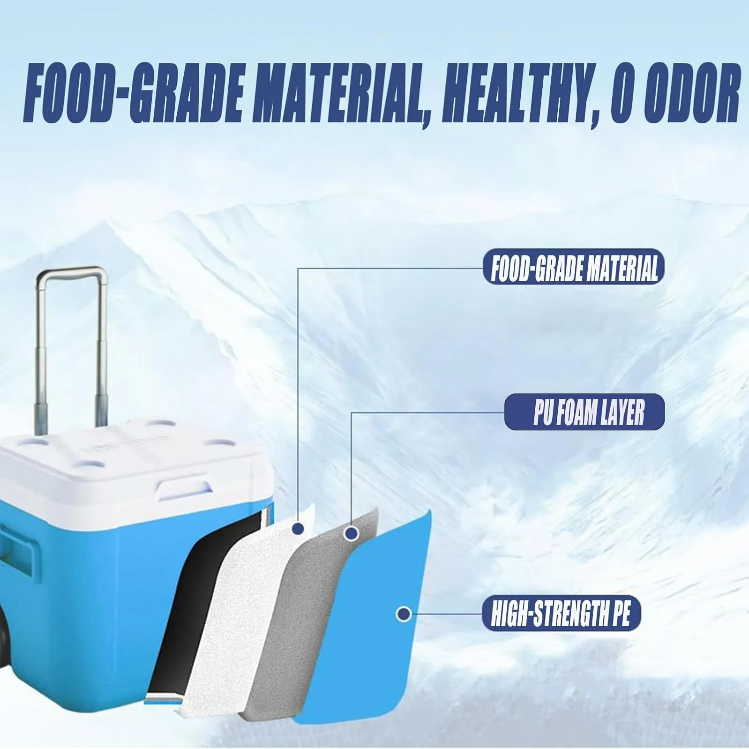Car Camping Coolers for RAM ProMaster/Rampage/Concept/Dakota/ProMaster City, Leak Proof Cooler, Portable Lightweight Ice Chest Box, Compartments Waterproof Insulated Bag,B-Brown