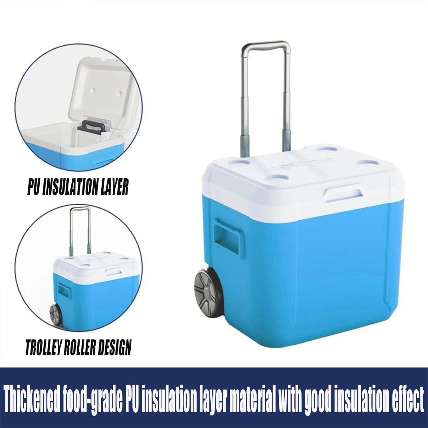 Car Camping Coolers for RAM ProMaster/Rampage/Concept/Dakota/ProMaster City, Leak Proof Cooler, Portable Lightweight Ice Chest Box, Compartments Waterproof Insulated Bag,B-Brown