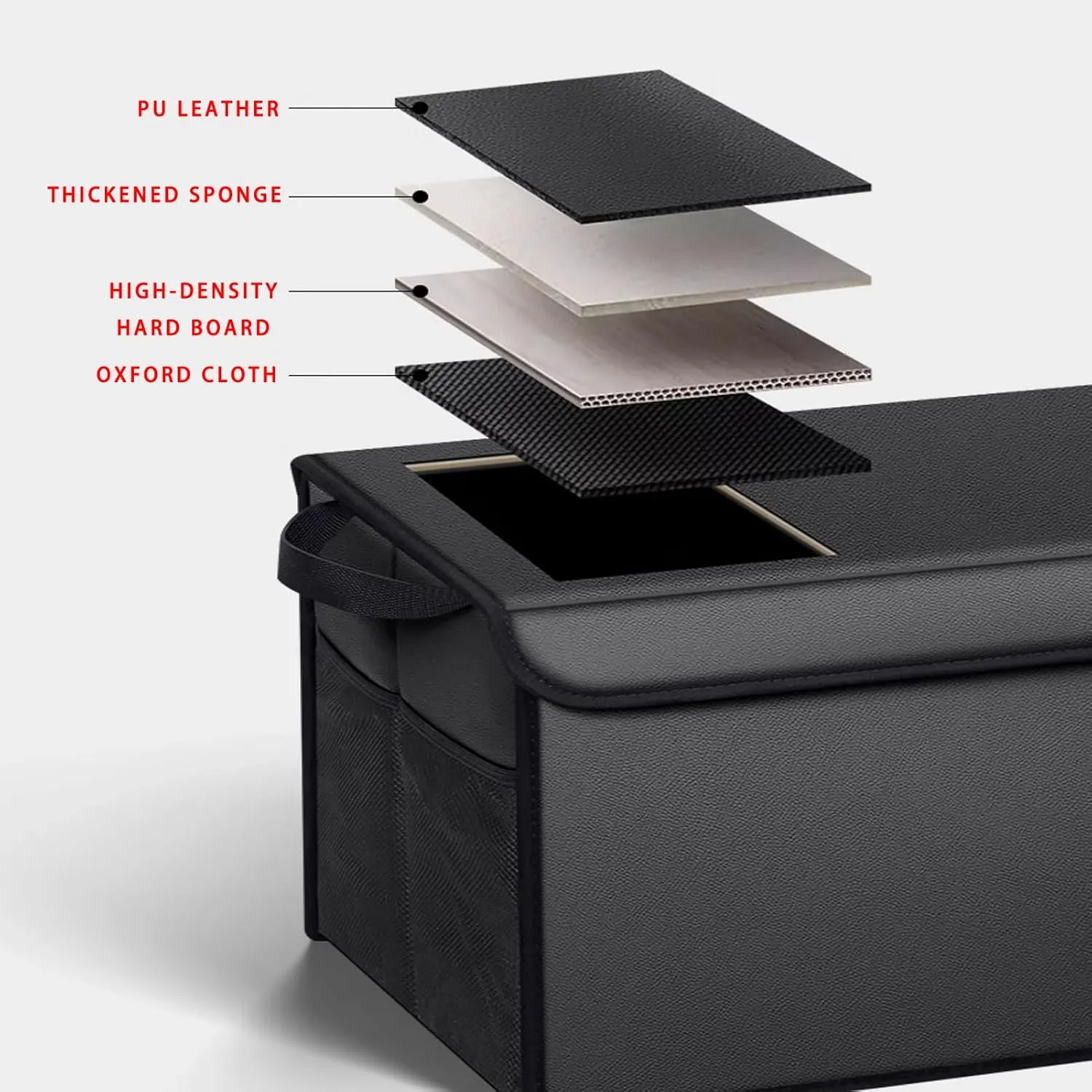 Car Trunk Organizer for Mazda CX-5 KE 2012-2015 Thickened Car Boot Tidy Storage Box Tailor-made Lidded Storage Bins for Home Car Outdoor Camping Travel,D