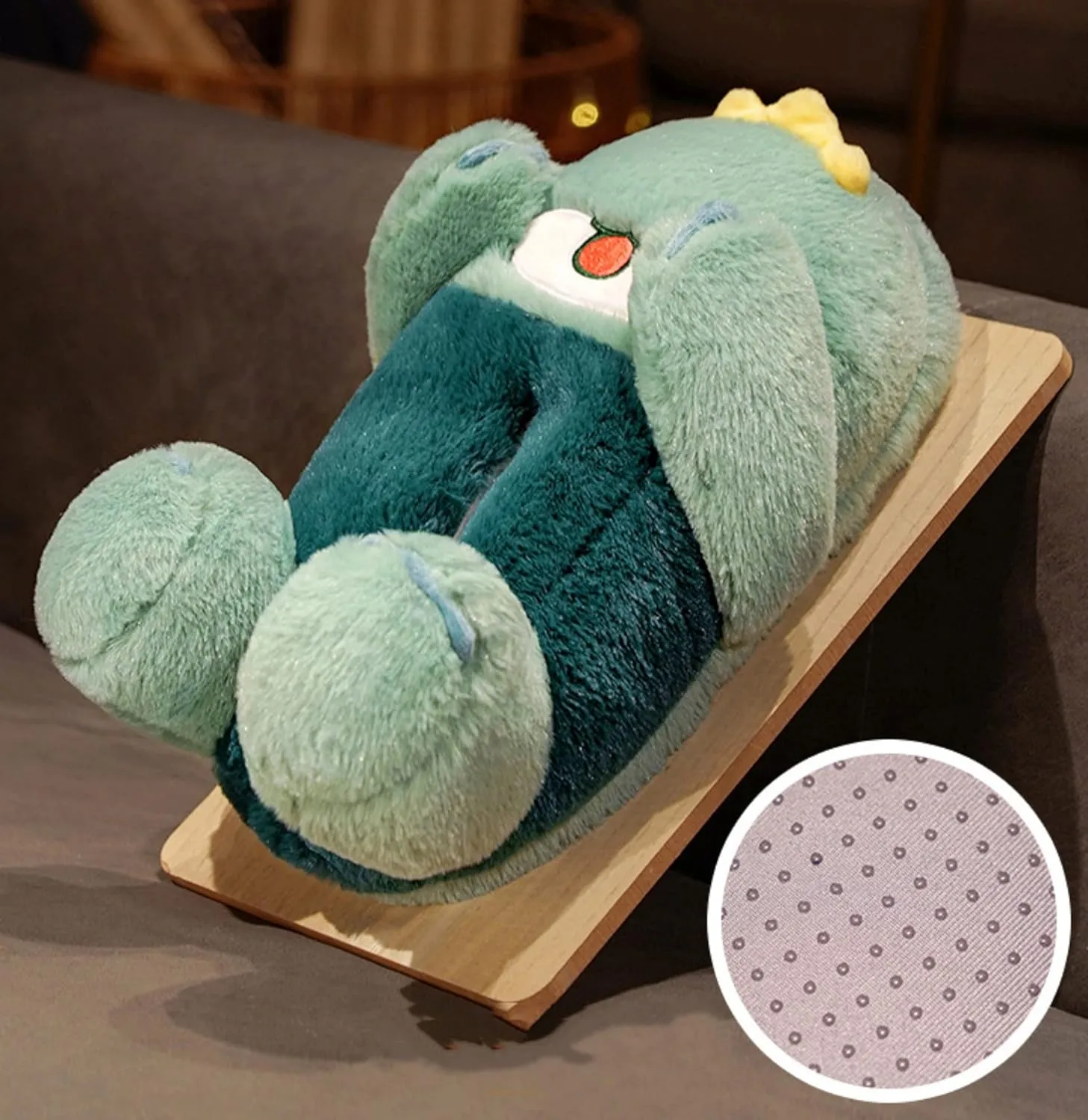 Cartoon animal crocodile cotton slippers cute winter home warm indoor and outdoor plush men and women's shoes