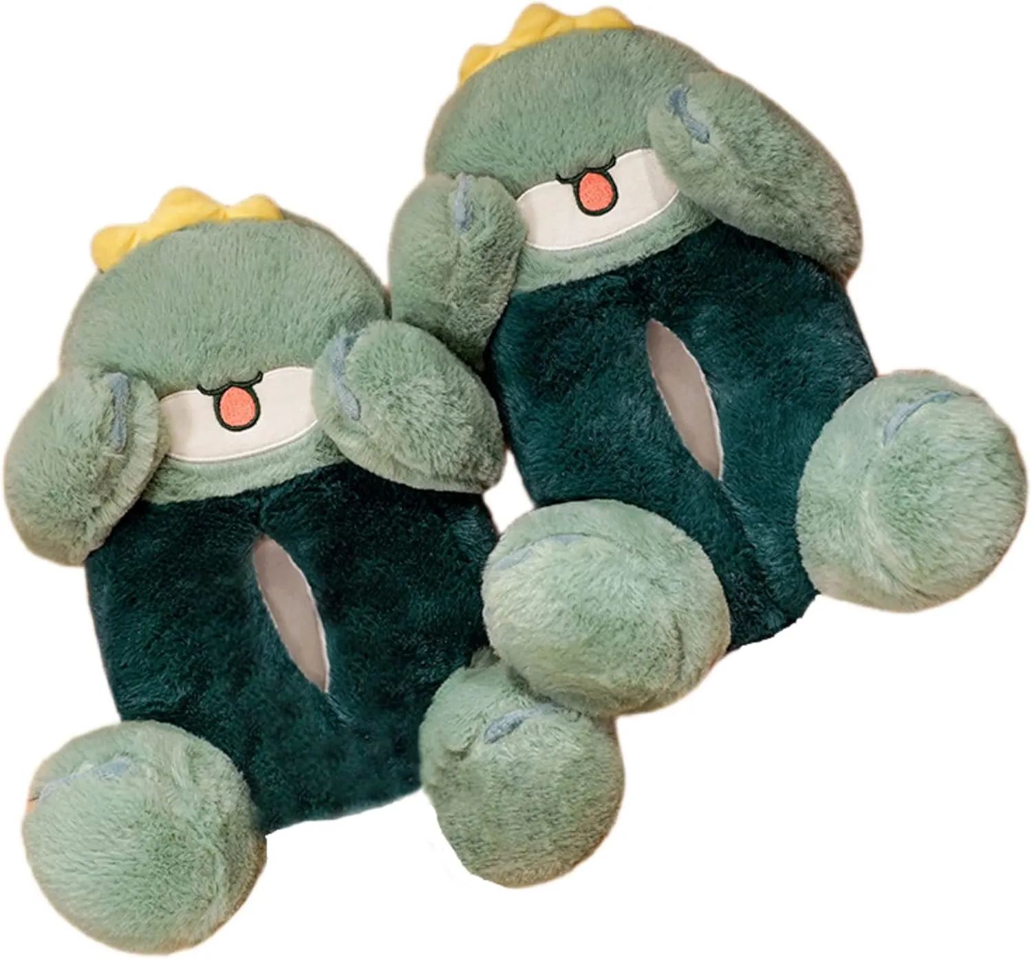 Cartoon animal crocodile cotton slippers cute winter home warm indoor and outdoor plush men and women's shoes