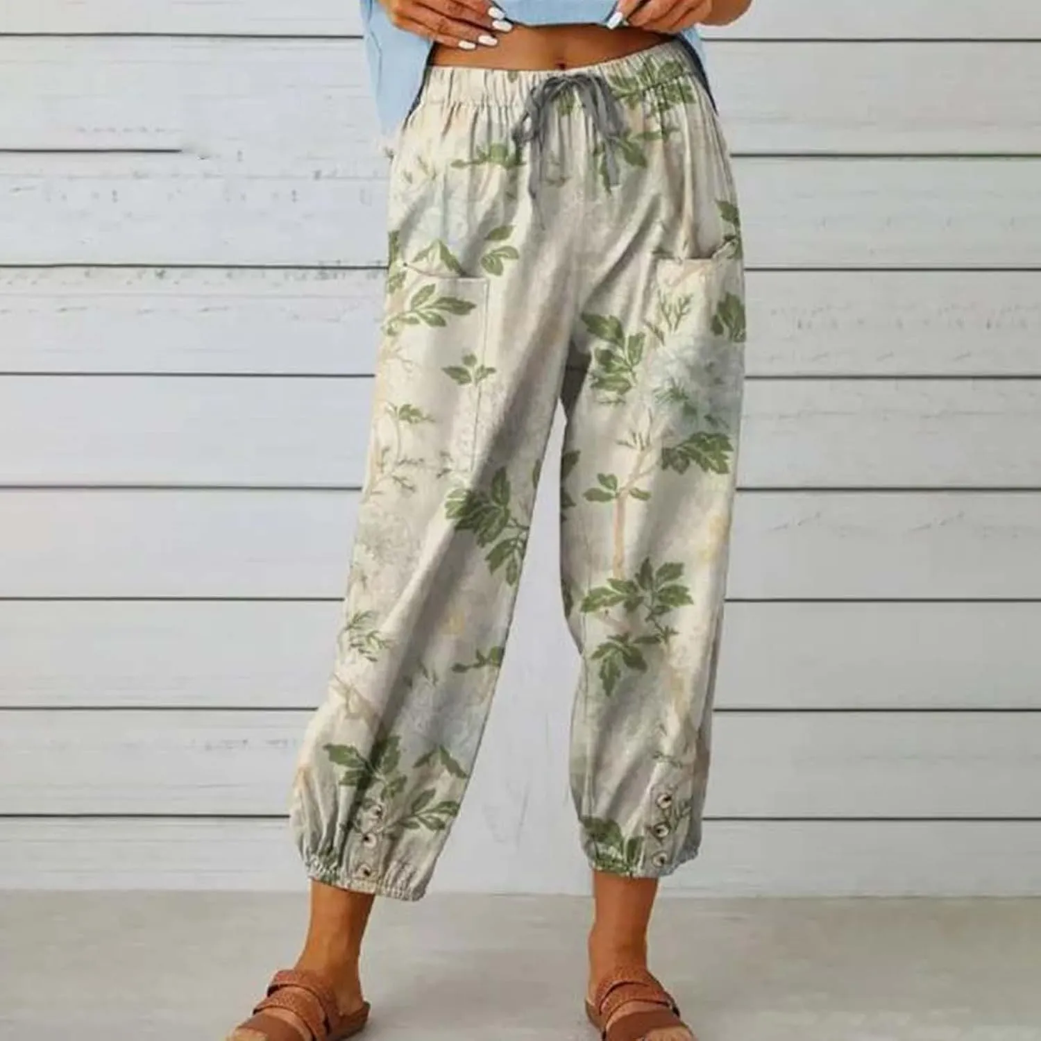 Casual Linen Pants for Women Wide Leg Long Pant Trousers with Pocket Comfy Casual Linen Clothes Women Linen for Women
