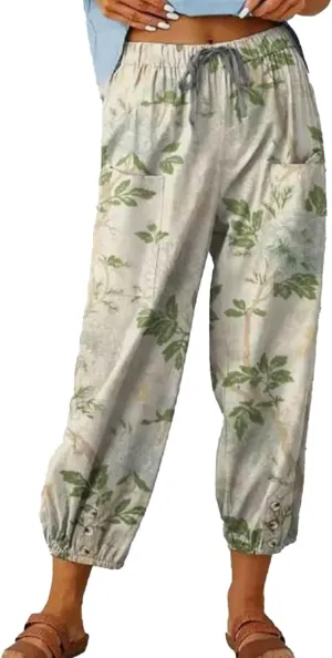 Casual Linen Pants for Women Wide Leg Long Pant Trousers with Pocket Comfy Casual Linen Clothes Women Linen for Women
