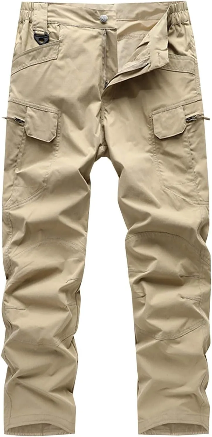 Casual Tactical Pants Mens Fashion Jogger Pants Solid Athletic Pants Classic Camping Pants Comfort Basic Pants