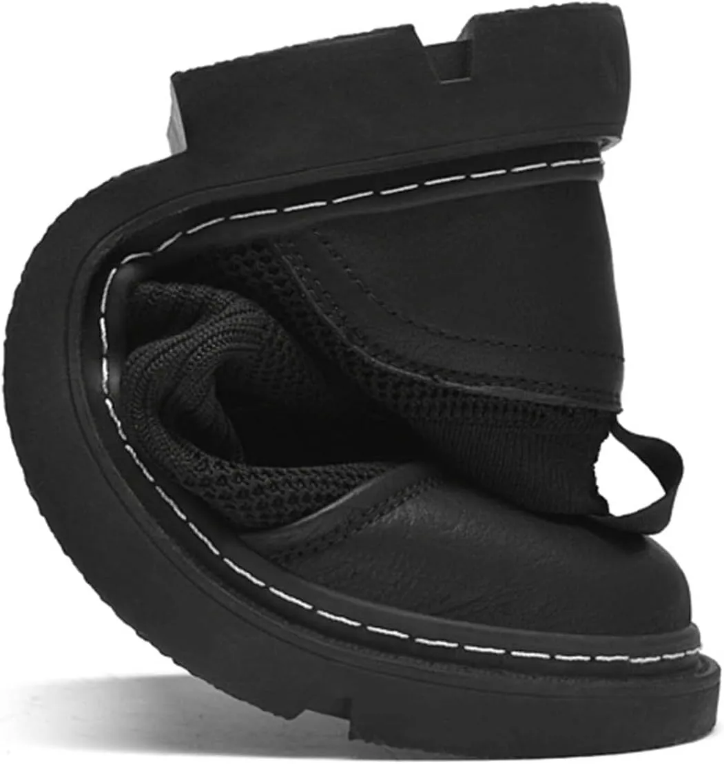 CERYTHRINA Men's Invisible Height Increasing Elevator Shoes 2 Inches Taller Mesh Leather Slip-on Casual Loafers