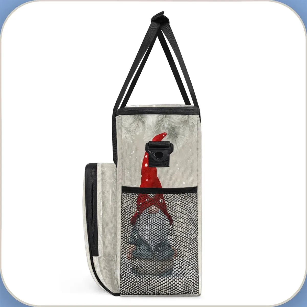 cfpolar Christmas Gnome Coffee Maker Storage Bag, Travel Coffee Maker Carrying Storage Tote Bag Compatible with K-Mini or K-Mini Plus, Dustproof Tote Bag with Shoulder Strap for Women Men