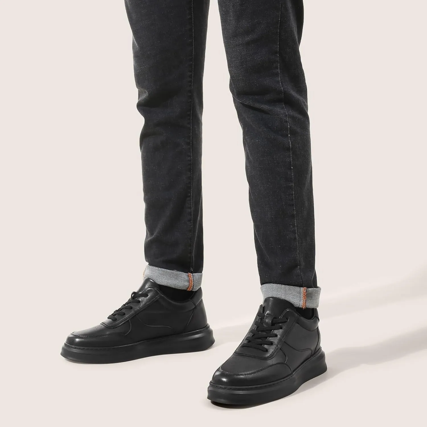 CHAMARIPA Height Increasing Shoes - Elevator Shoes for Men Invisible Hidden Heel Casual Sneaker