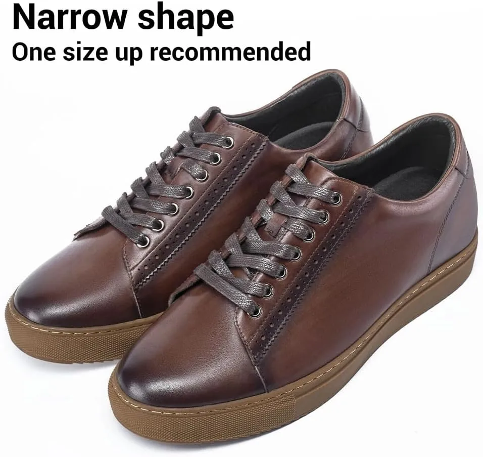 CHAMARIPA Men's Invisible Height Increasing Elevator Shoes Sneakers Lifting Shoes Taller Hidden Heel Trainers