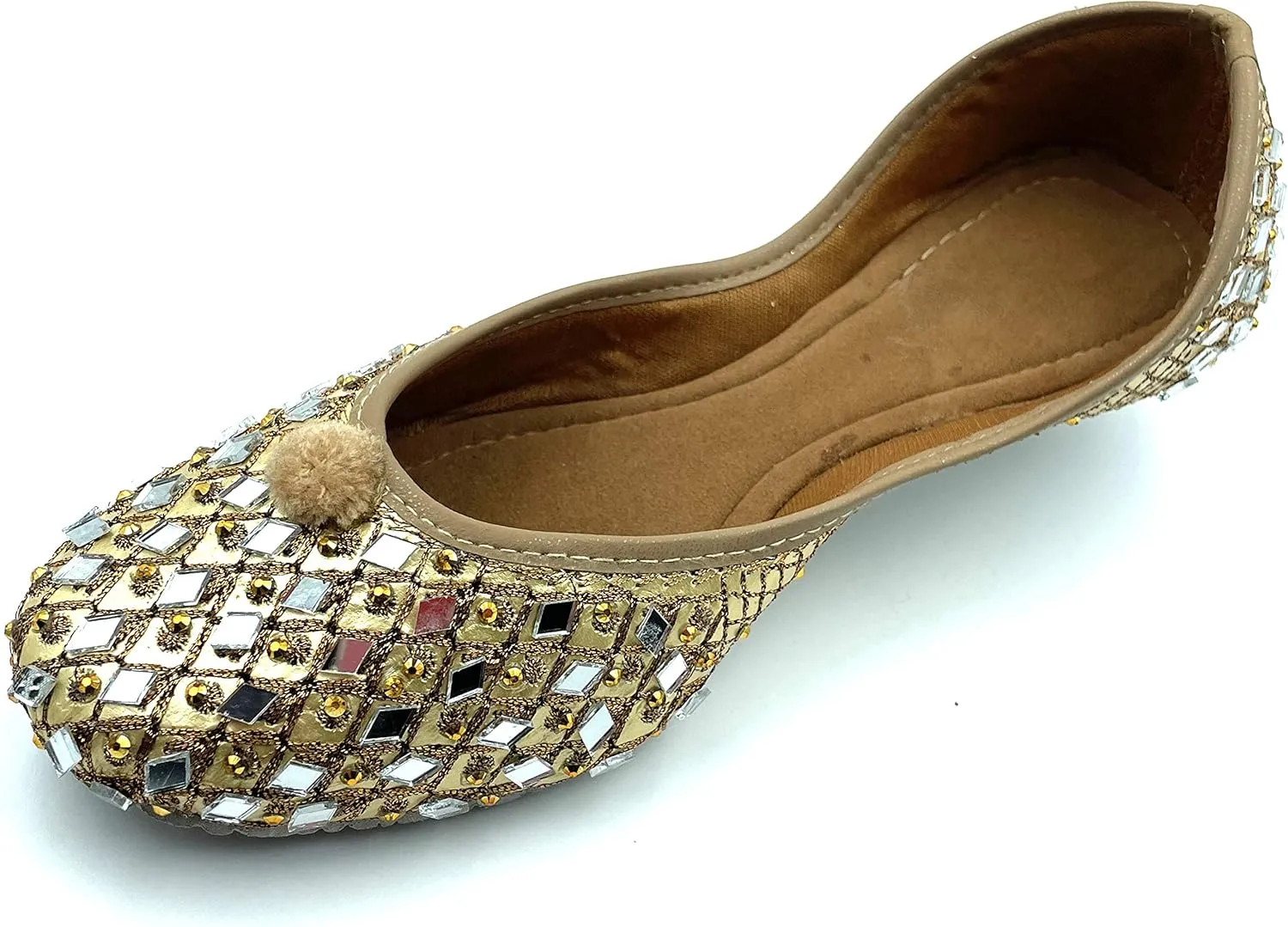 Chandrakala Bridal Mojaris for Women Flats Punjabi Jutti (WF131-P)
