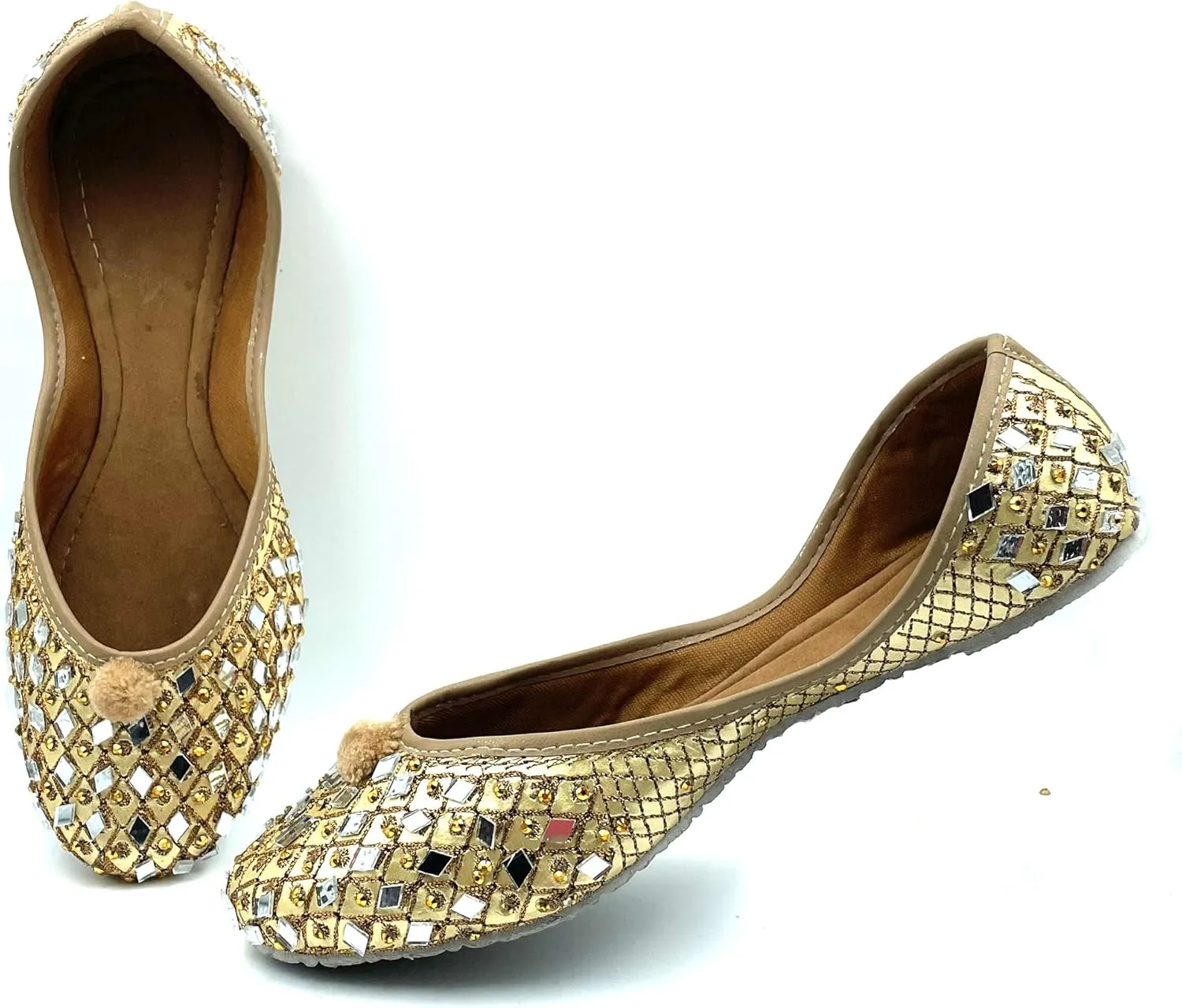 Chandrakala Bridal Mojaris for Women Flats Punjabi Jutti (WF131-P)