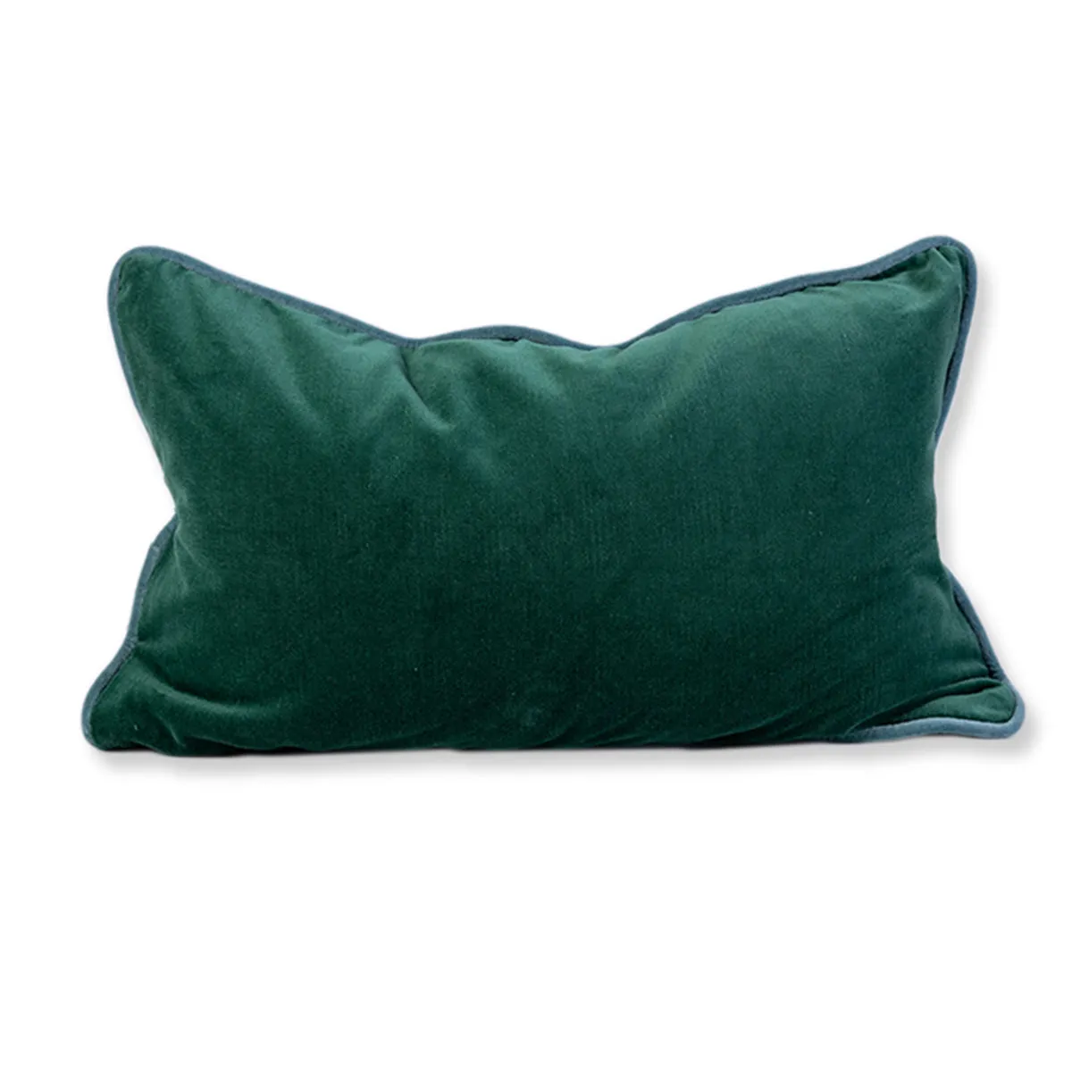 Charliss Velvet Lumbar Pillow - Green   Aqua