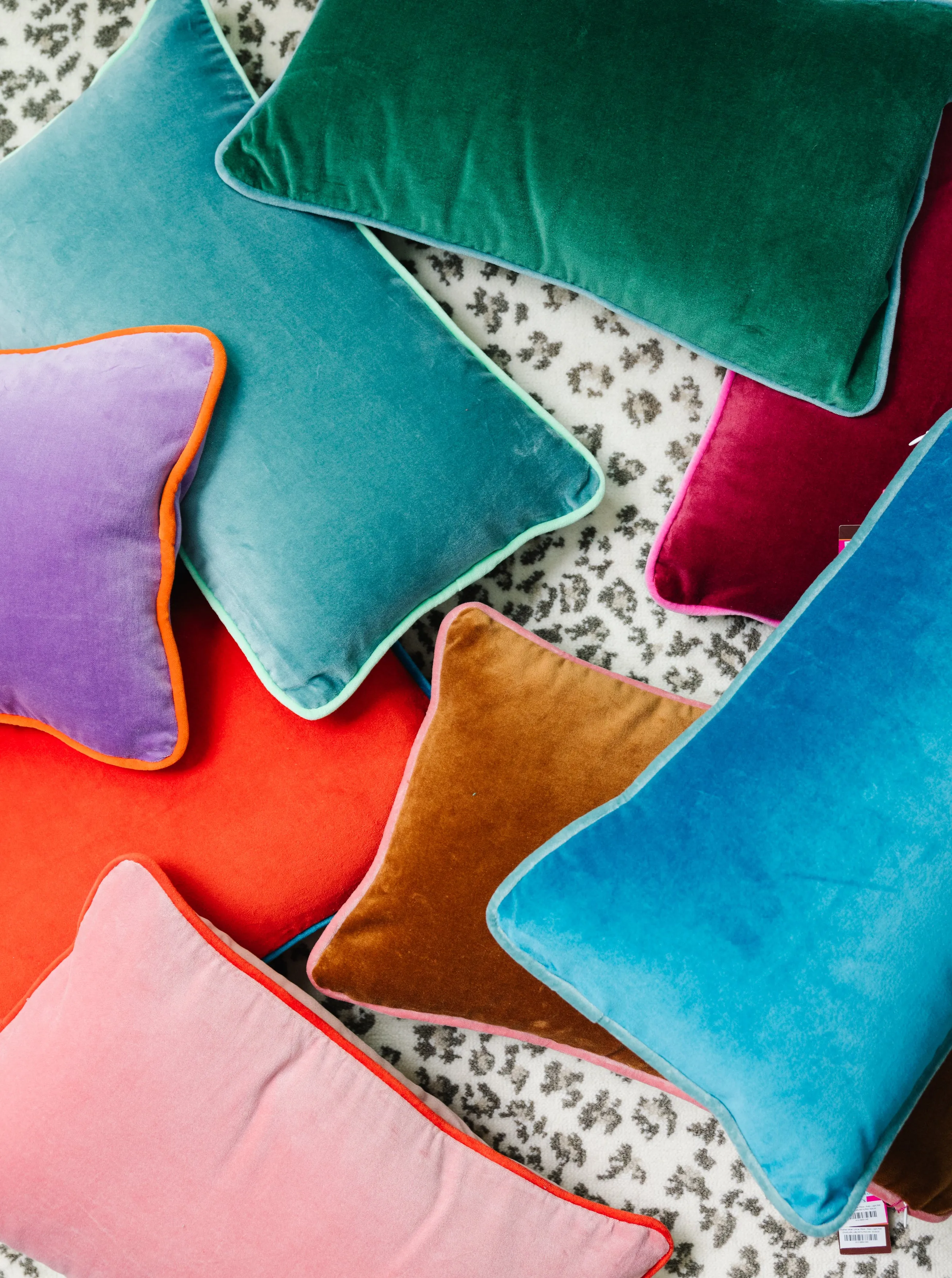 Charliss Velvet Lumbar Pillow - Green   Aqua