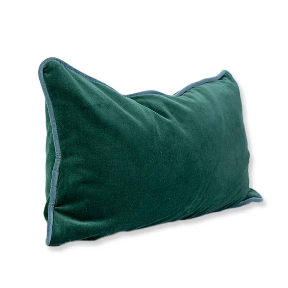 Charliss Velvet Lumbar Pillow - Green   Aqua