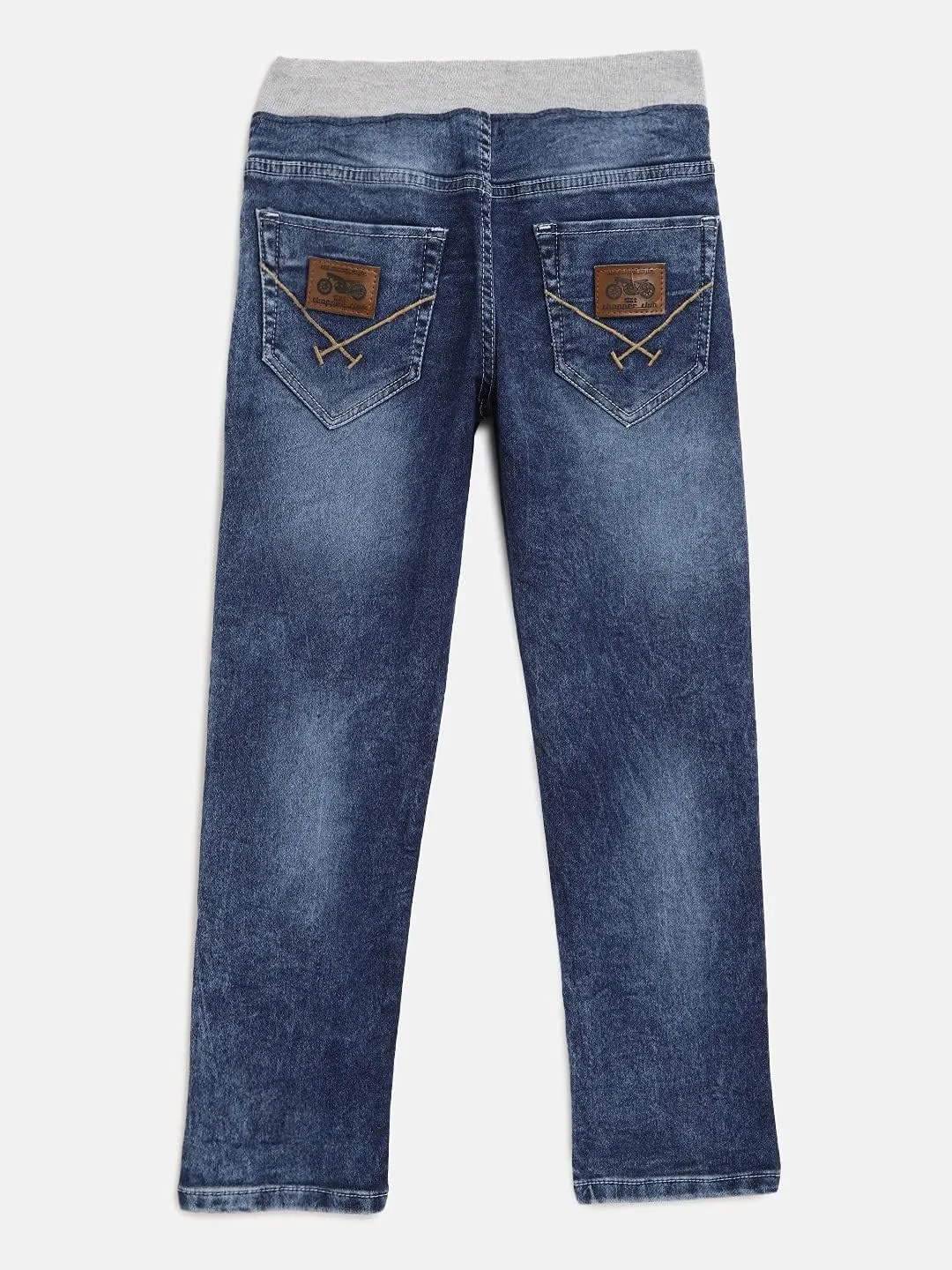 chopper club Boys Jeans (Sizes US 4-16) in Premium Stretchable Cotton Denim Slim Fit Cotton Rib Elastic-Some cols Have a Zip