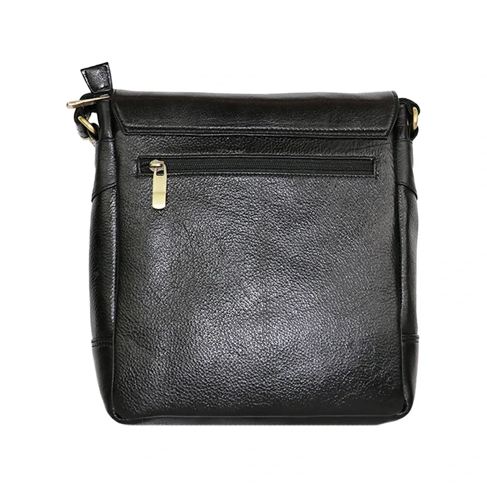 Classic PU Leather Messenger Bag – Vintage Sling Bag for Everyday Use
