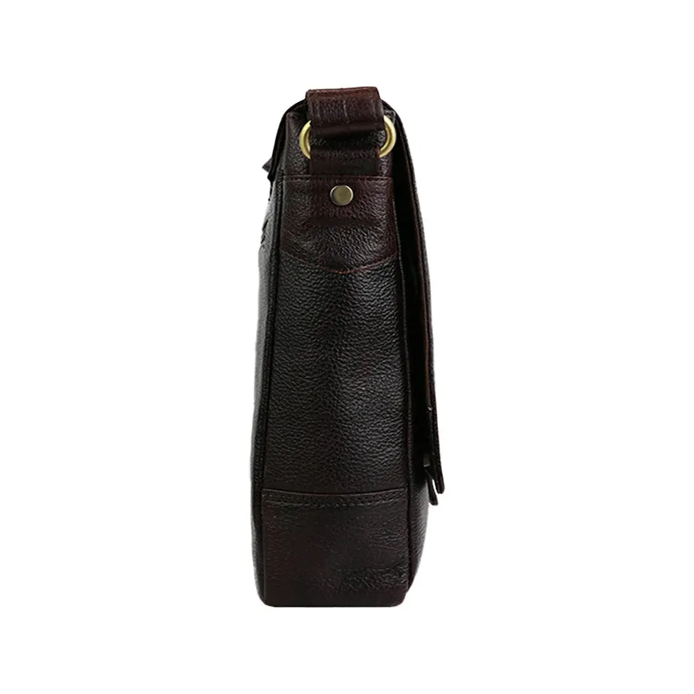 Classic PU Leather Messenger Bag – Vintage Sling Bag for Everyday Use