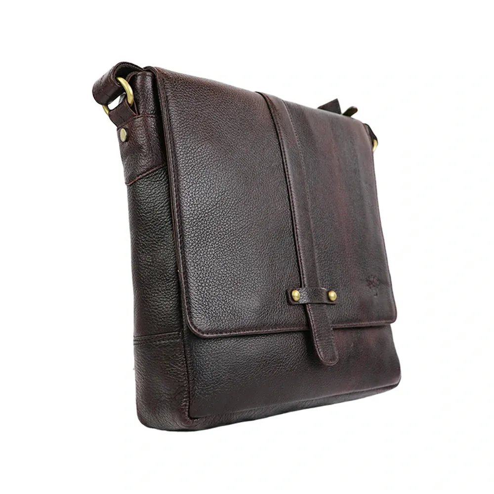 Classic PU Leather Messenger Bag – Vintage Sling Bag for Everyday Use