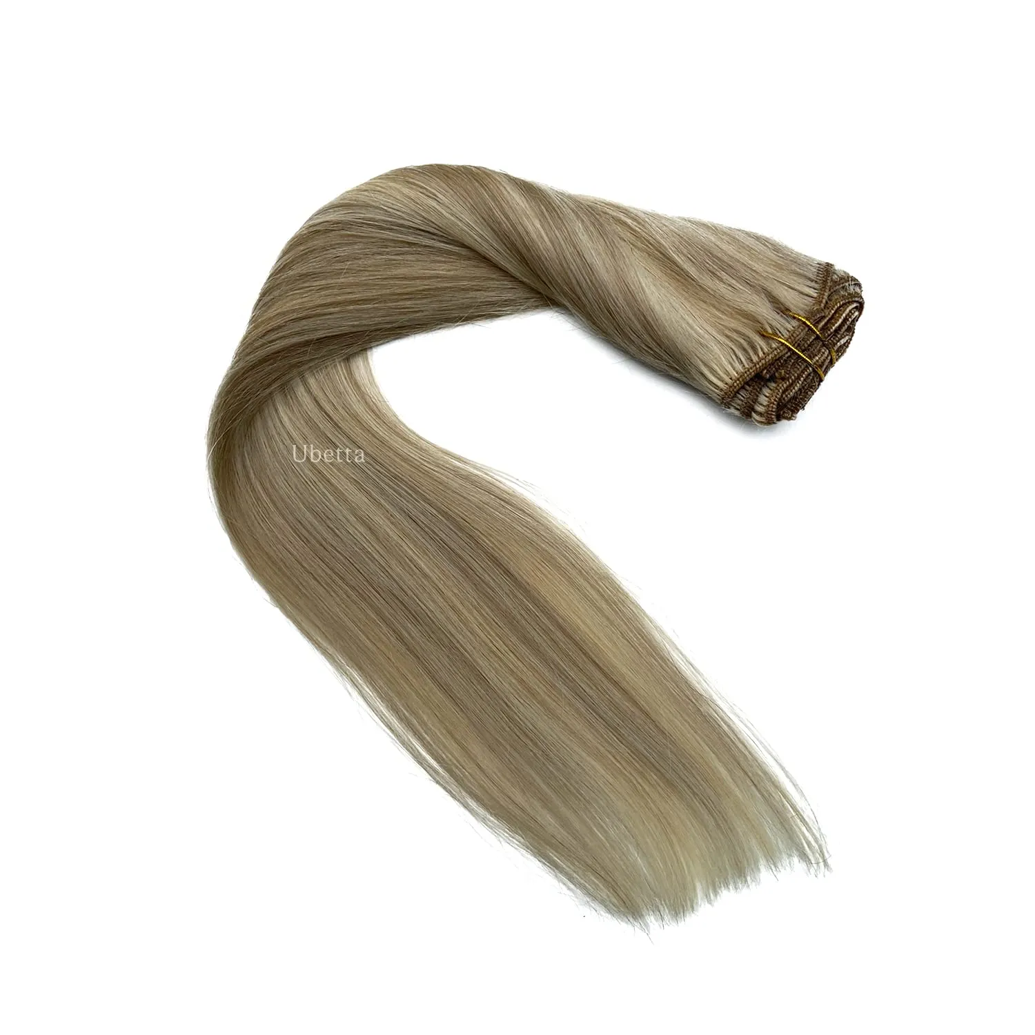 Clip in Hair Extensions, Ash Blonde Balayage Bleach Blonde Clip in Hair Extensions Real Human Hair Clip ins Extensions 20 Inch 7 Pieces 70G Double Wefted Hair Extensions Clip in Human Hair