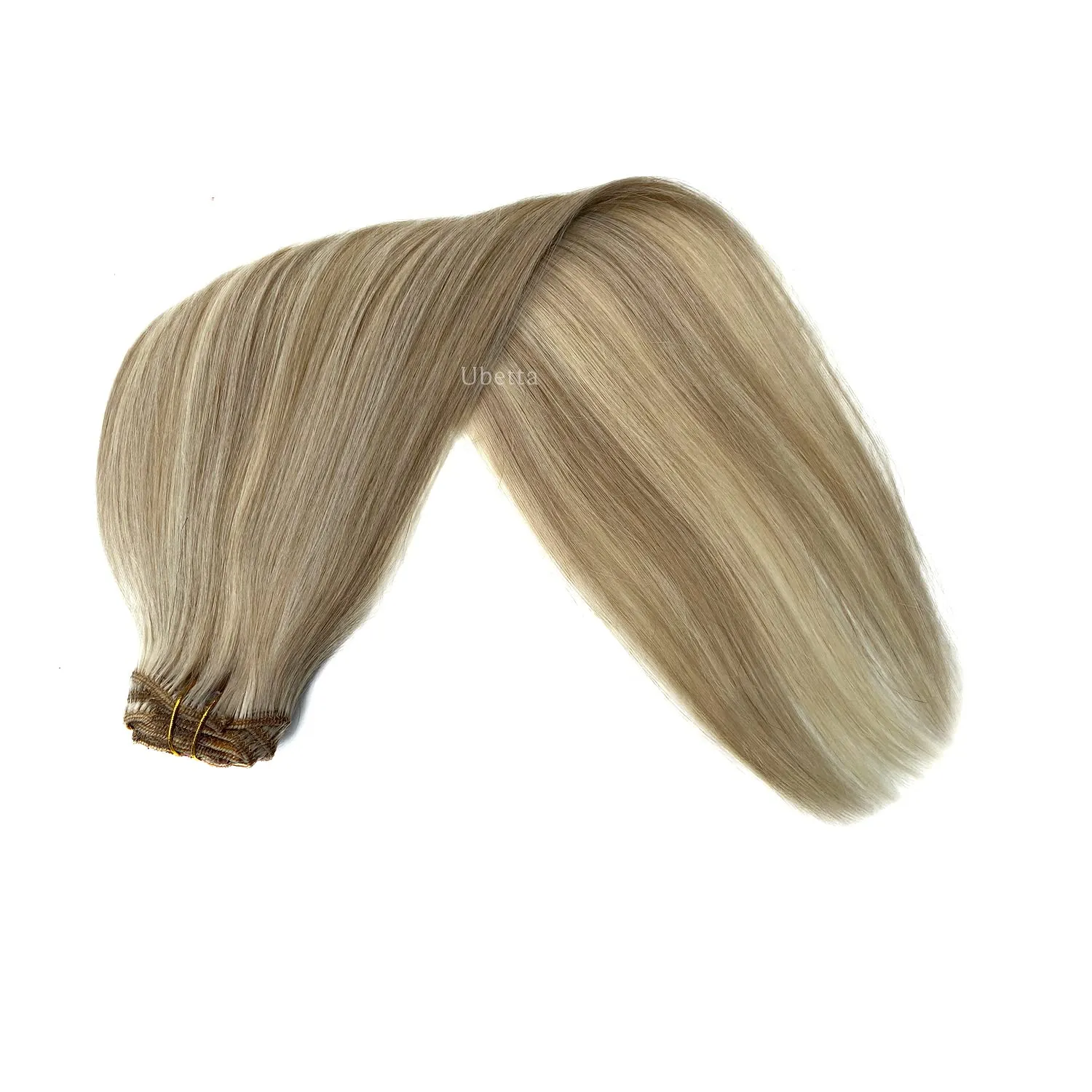 Clip in Hair Extensions, Ash Blonde Balayage Bleach Blonde Clip in Hair Extensions Real Human Hair Clip ins Extensions 20 Inch 7 Pieces 70G Double Wefted Hair Extensions Clip in Human Hair