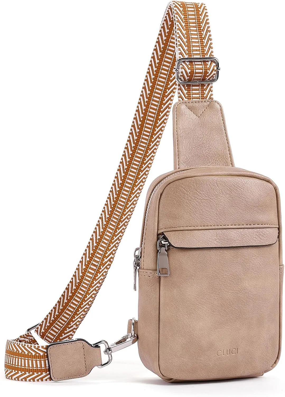 CLUCI Small Sling Bag for Women Vegan Leather Crossbody Chest Bags Trendy, Women's Fanny Pack