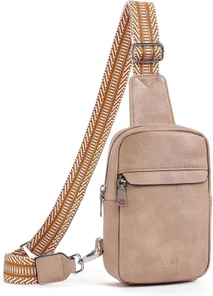 CLUCI Small Sling Bag for Women Vegan Leather Crossbody Chest Bags Trendy, Women's Fanny Pack