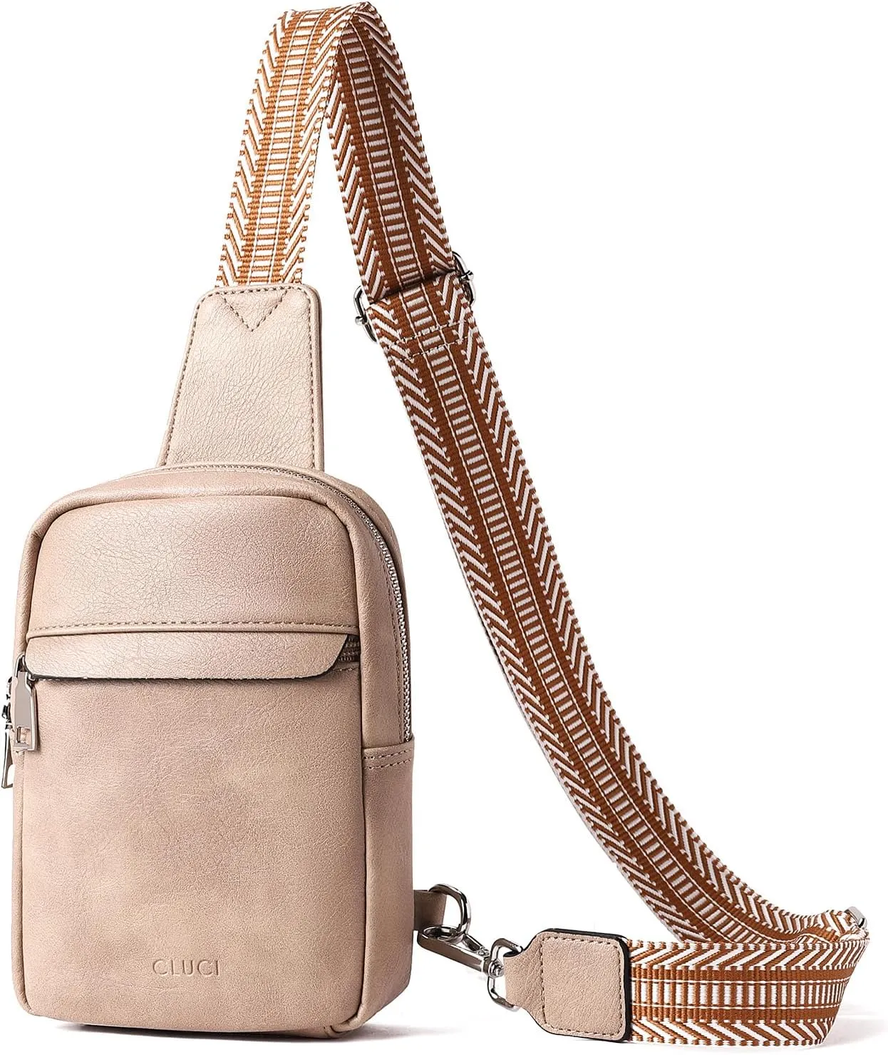 CLUCI Small Sling Bag for Women Vegan Leather Crossbody Chest Bags Trendy, Women's Fanny Pack