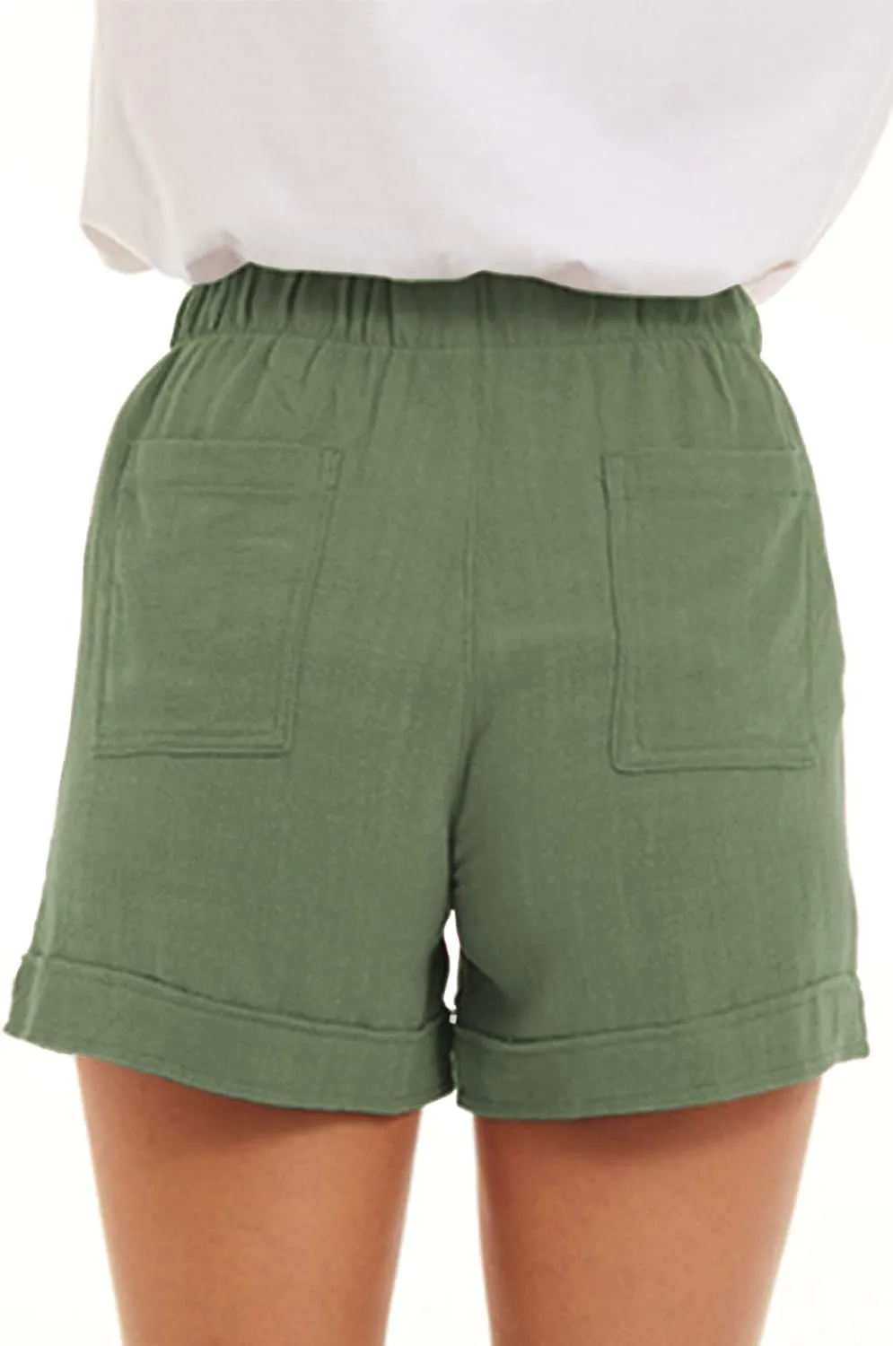 CNFUFEN Summer Lounge Shorts for Women Fashion Linen Wide Leg Flowy Comfy Pants