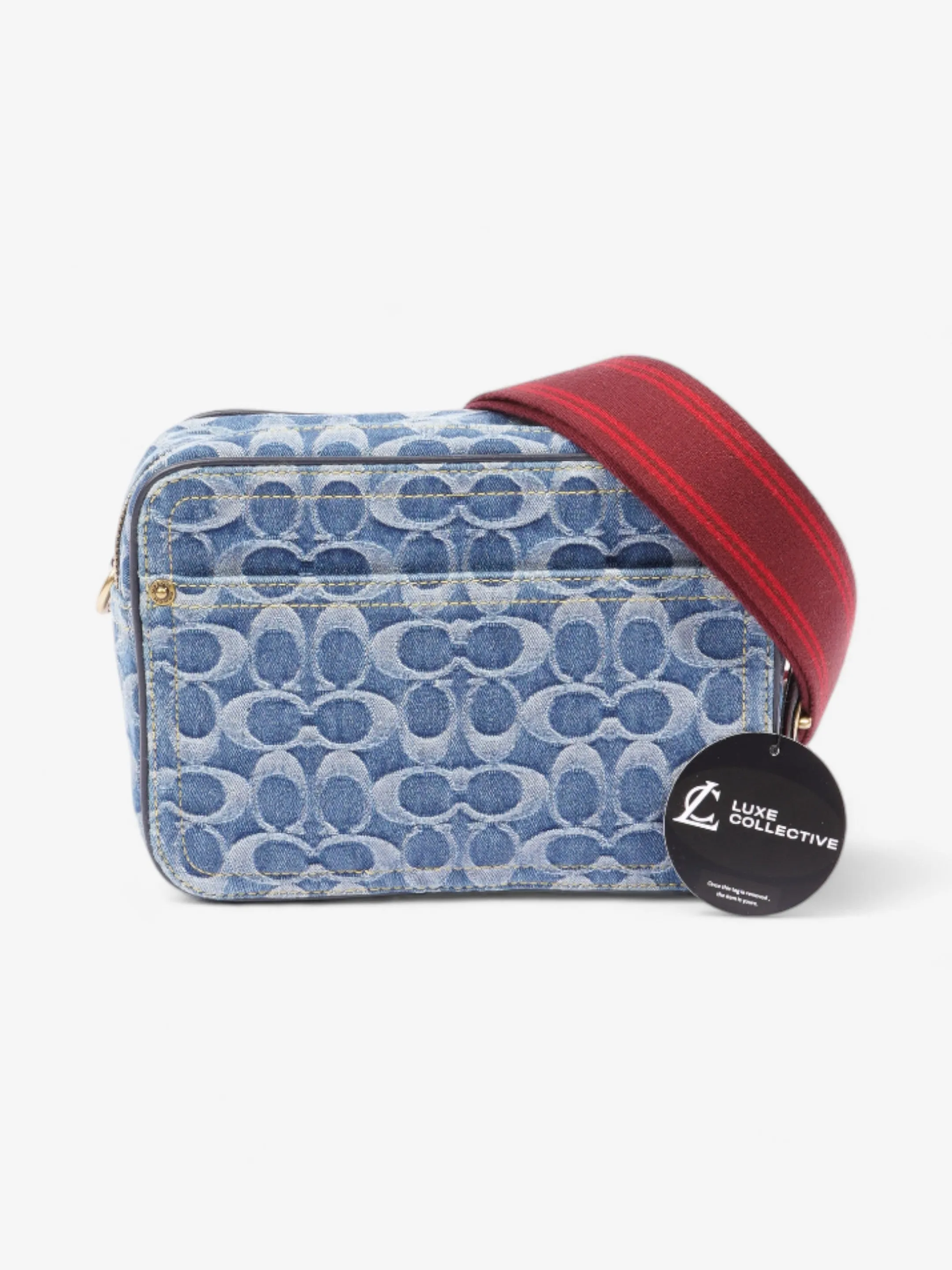 Coach Flight Bag Signature Denim / Red Denim