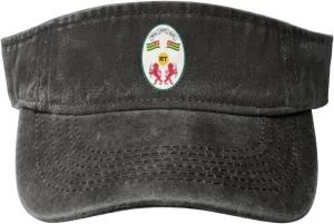 Coat of Arms Togo Washed Denim Visor Hat for Men & Women, Adjustable Sun Cap with UV Protection