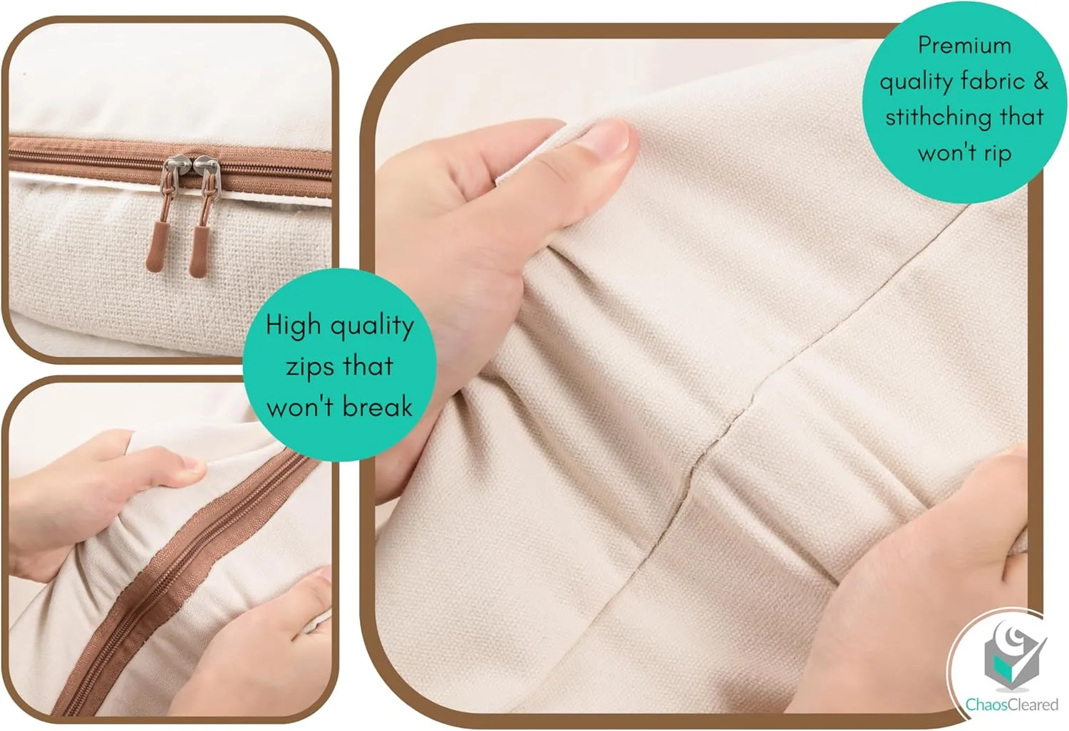 Comforter Storage Bag - 2 Pack Canvas Organizer bags for King/Queen Comforters, Pillows, Blankets, Bedding/Quilt, Blanket, Duvet, Mothproof Space Saver; XL Large Folding Organizers, 24"x14"x14"